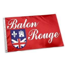 US Baton Rouge Flags 3' x 5'ft 100D Polyester Fast Shipping Vivid Color With Two Brass Grommets