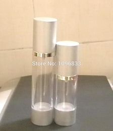 30ML Airless Pump Bottle Silver color, 30G Cosmetic Essence Lotion Bottle, Packaging Bottles, Vaccum 35pcs/Lot