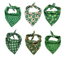 Golden retriever drool towel 4pic/set St. Patrick's Day Triangle Towel for Pet Irish Day Dog and Cat Spit Towel for Pet Dog and Cat Scarf