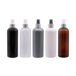 300ML X 20 Empty Refillable Spray Pump Plastic White Bottles Cosmetic Perfume PET Container Bottle packaging Black Gray