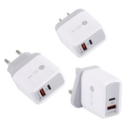 Universal USB PD 18W USB PD Quick Charger QC 3.0 For iPhone EU US Plug Fast Charger For Iphone 12 Samsung Xiaomi Huawei LG Cell phone