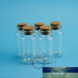 12pcs/Lot Promotion 25ml Glass Cork Bottle Sample Test Jar Small Multifunctional 25g Packaging Refillable Wishing Container