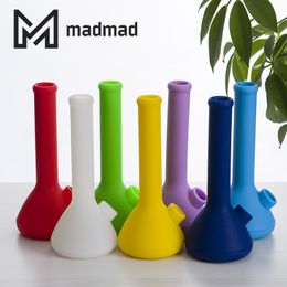 Silicone Food Grade Bong Smoking Hand Pipe 7.4 inches with Tube and Glass Bowl Height Small Portable Dab Oil Rig