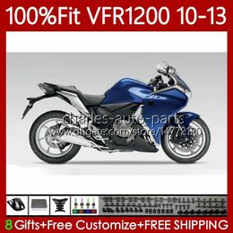 Injection Fairings For HONDA VFR1200F Crosstourer VFR 1200 RR CC F X VFR1200 10 11 12 13 76No.48 VFR1200RR VFR-1200 2010 2011 2012 2013 VFR1200X 10-13 Body Stock blue