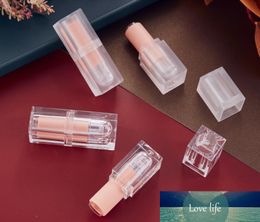 100pcs Frosted Clear Square Lipstick Tubes 12.1mm Empty Refillable DIY Homemade Lip Balm Bottles Cosmetic Containers SN986