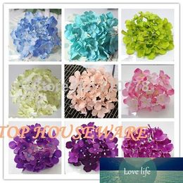 50pcs 20Colors 15cm Artificial Hydrangea Flower Head for Diy Wedding Wall Flower Bouquet Wreath Garland Home Decorative Flower