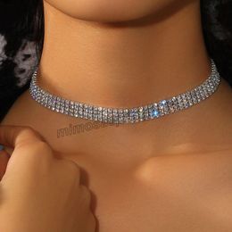 2022 Luxury Full Crystal Simple Casual Choker Necklace Fashion Jewelry