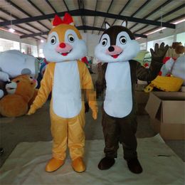 Mascot CostumesCouple Squirrel Mascot Costume Suits Party Game Dress Advertising Promotion Carnival Halloween Xmas Easter Adults