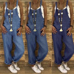 ZANZEA Women Jumpsuits Summer Rompers Casual Dungarees Combinaison Cotton Linen Harem Pants Bib Overalls Female Straps Playsuits 201007