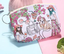 2020new coin purses cartoon printing childrens bag cute women cosmetics bags girls storage bags kids wallets 300pcs