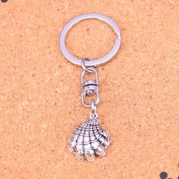 Fashion Keychain 19mm shell Pendants DIY Jewelry Car Key Chain Ring Holder Souvenir For Gift