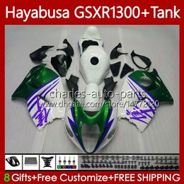 Bodys For SUZUKI GSX-R1300 Hayabusa GSXR-1300 GSXR 1300 CC 96-07 74No.199 1300CC GSXR1300 Green purple 96 1996 1997 1998 1999 2000 2001 GSX R1300 02 03 04 05 06 07 Fairing