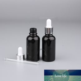 DIY Essential 20pcs x A++ 30ml/30cc Essential Oil Bottle 1oz Empty Glass Dropper Containers Silver Refillable Cosmetic Packaging