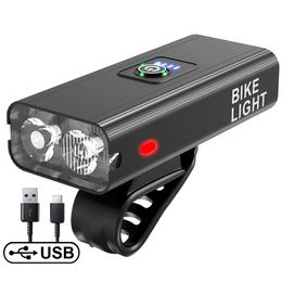 Bicycle Light Rainproof USB Charging LED 1200 Lumens MTB Front Lamp Headlight Aluminum Ultralight Flashlight Bike Light