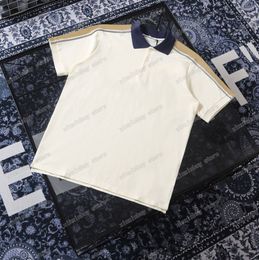 22ss Men Women Designers T-Shirts tee Reflective Tape letters shoulder short sleeve Man Crew Neck paris Fashion Streetwear Apricot black XS-L