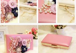 2022 Pink Total Fashion Women Evening Bag Brand Party Banquet Glitter Bag For Ladies Wedding Clutches Handbag Shoulder Bag Chain 05