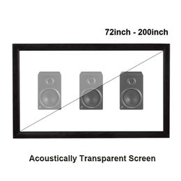 2022 schermo acusticamente trasparente Schermi di proiezione Screen a proiettore acusticamente trasparente Schermo audio Tessitura acustica perforata in lega di alluminio perforato Flocking fotogramma fisso