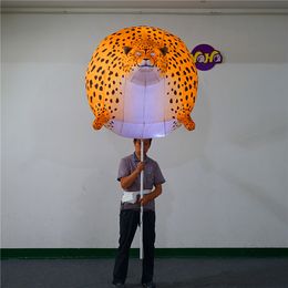 LED Inflatable Crocodile Giraffe Leopard Flamingo Zebra Inflatables Balloon With Light and CE Blower For Parade Decoration