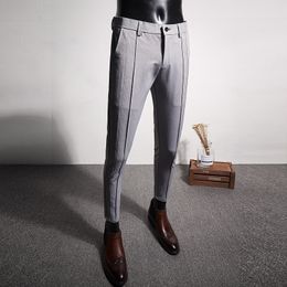 Pantaloni da uomo casual da cerimonia Pantaloni da uomo di alta qualità Pantaloni da uomo di marca Slim Fit Boutique Business Mens Dress Pant Simple 201109