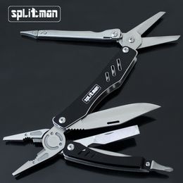 EDC Multitool Folding Knife Survival Tools Plier Pocket Scissors Camping Fishing Combine Multifuntional Pliers Screwdriver Bits Y200321