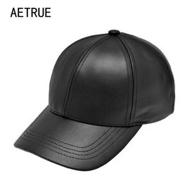 Plain New Cap Women Leather Snapback Casquette Brand Adjustable Bone PU Hats For Men Dad Winter Baseball Caps 201023187p
