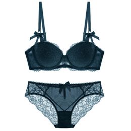 Fashion Women's Sexy Bra Set Push Up Bra And Panty Set Lingerie Sets Sexy Lace Intimate Underwear Big Size Free Shipping LJ201031