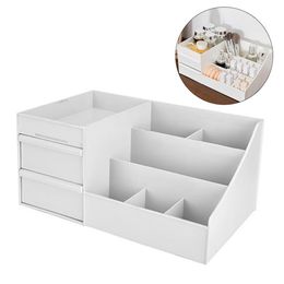 Plastic Makeup Storage Box Drawers Cosmetic Organizer Box Jewelry Container Make Up Case Office Boxes Make Up Container Boxes Y200111