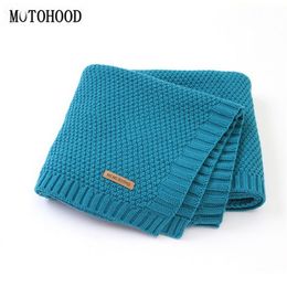 MOTOHOOD Kids Blanket Casual Baby Blankets Knitted Newborn Swaddle Wrap Soft Toddler Sofa Crib Quilt Baby Stroller Blanket 201111