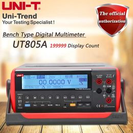UNI-T UT805A True RMS LCD Desktop Benchtop Digital Multimeters Volt Amp Ohm Capacitance Hz Tester 199999 Counts High-Accuracy