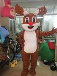 Adult Size Xmas Deer Mascot Costumes Halloween Fancy Party Dress Cartoon Character Carnival Xmas Easter Advertising Birthday Party Costume Outfit