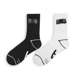 Sports, casual 21fwader Korean design brand men's and women's medium tube socks wave leather punctuation embroidery sports stockings tide