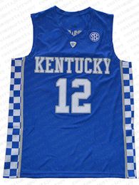 Karl-Anthony Towns Jersey Kentucky Wildcats Blue White Sewn Customize any name number MEN WOMEN YOUTH basketball jersey