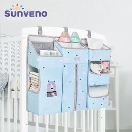 SUNVENO Portable Baby Crib Organizer Bed Hanging Bag for Baby Essentials Diaper Storage Cradle Bag Bedding Set 201210