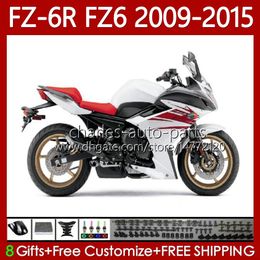 OEM Bodys For YAMAHA FZ 6R 6N 6 FZ6 R N 600 FZ-6R 2009-2015 Bodywork 103No.152 White red FZ600 FZ6R FZ6N 2009 2010 2011 2012 2013 2014 2015 FZ-6N 09 10 11 12 13 14 15 Fairing