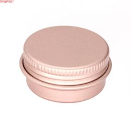 100PCS x 15g 10g 30g Mini Rose Gold Aluminium Cream Jar Pot Nail Art Makeup Lip Gloss Empty Cosmetic Metal Tins Containers 15MLgood quantity