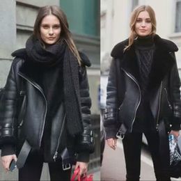 Free shipping.winter thick warm women shearling,100% soft sheepskin wool fur jacket.fashion plus size lady genuine leather coat. 201020