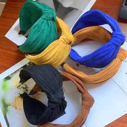 New Fashion Women Headband Wide Side Turban Warm Headwear Winter Spring Solid Color Hair Accessories Hairband