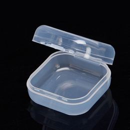Small Mini Square Rectangle Plastic Bead Storage Containers Box Case with Closed Cover Lid for Beads,Jewelry,Earplugs,and more