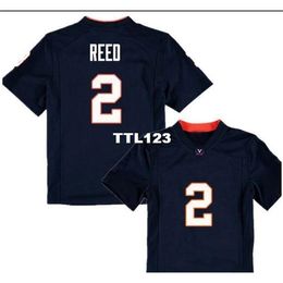 3740 UVA Cavalierss Joe Reed #2 real Full embroidery College Jersey Size S-4XL or custom any name or number jersey
