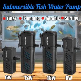 110-120V 220-240V 4 in 1 Water Pumps Draw Water/Filter/Increase Oxygen/Wave Making Submersible Pump For Aquarium Fish Tank Pond Y200922