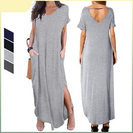 Realfine Summer Dress GA115 Fashion Sexy Backless Comfortable Irregular Casual Dresses For Women Size S-XL