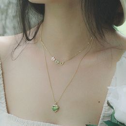 Gold Filled Statement Name Necklace Handmade Letter Jewellery Choker Gold Love Pendants Collier Femme Kolye Boho Jewellery For Women Q0531