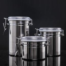 Other Smoking Accessories Medium size stainless steel Airproof pot Tobacco Box for glass smokng water pipe bong