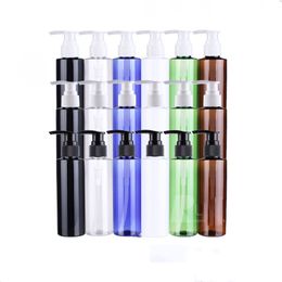 50pcs 100ml Clear white black brown blue green Cosmetic Bottles With Lotion Pump,Shampoo Dispenser,Detergent Container