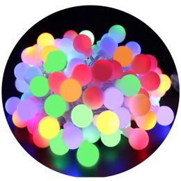 8Mode Dimmable USB LED Ball String Fairy Light Outdoor Home for Halloween Party Christmas Decoration Garland with Remote Control Y200903