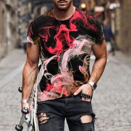Erkek Tişörtleri 20221 Yaz Erkekler T-Shirt 3D Araba Otoyolu Motosiklet Biker Hip Hop Tshirt Tee Top büyük boy Tişört Vintage Giysiler