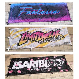 Accept Custom Design Nobori Banners, 1000D Polyester Fabric, Digital Printed Hanging Flying, Double Stitching, with Straps