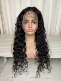 Human Hair 150% density lace front wigs Brazilian deep body wave lace wig with baby hair