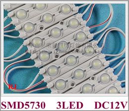 -Módulo LED Aluminio PCB Tablero PVC Inyección de PVC con lente gran angular IP65 LED Módulo LED para letra DC12V 3LED 1.44W SMD 5730