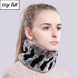 good scarves UK - Scarves Women Real Fur Ring Scarf Knit Good Stretch Genuine Rex Headbands Elastic Warm Soft Natural Scarves1